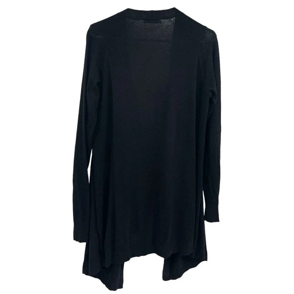 Vince Women's Cardigan Sweater Open Front Drape Wool Blend Size Medium Black - Picture 5 of 10